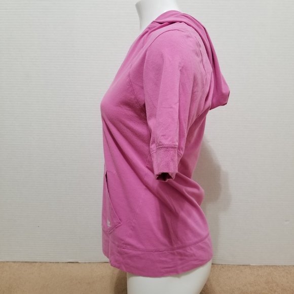 Nike top Medium hooded v-neck kangaroo pocket athleisure athletic lounge - Picture 2 of 13